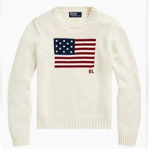 Ralph Lauren Flag Cotton Crewneck Sweater